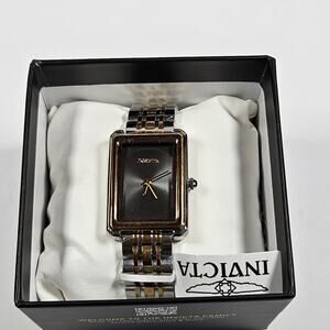 Invicta Womens Rectangular Watch Two Tone Stainless Steel NIB Quartz